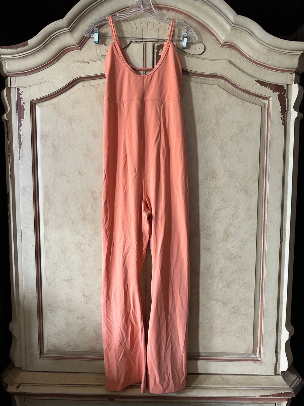 FP Movement by Free People Coral Spaghetti-Strap Wide-Leg Jumpsuit